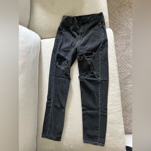 American Eagle distressed mom jeans